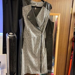 Plus size additional Elle fabric and vinyl dress